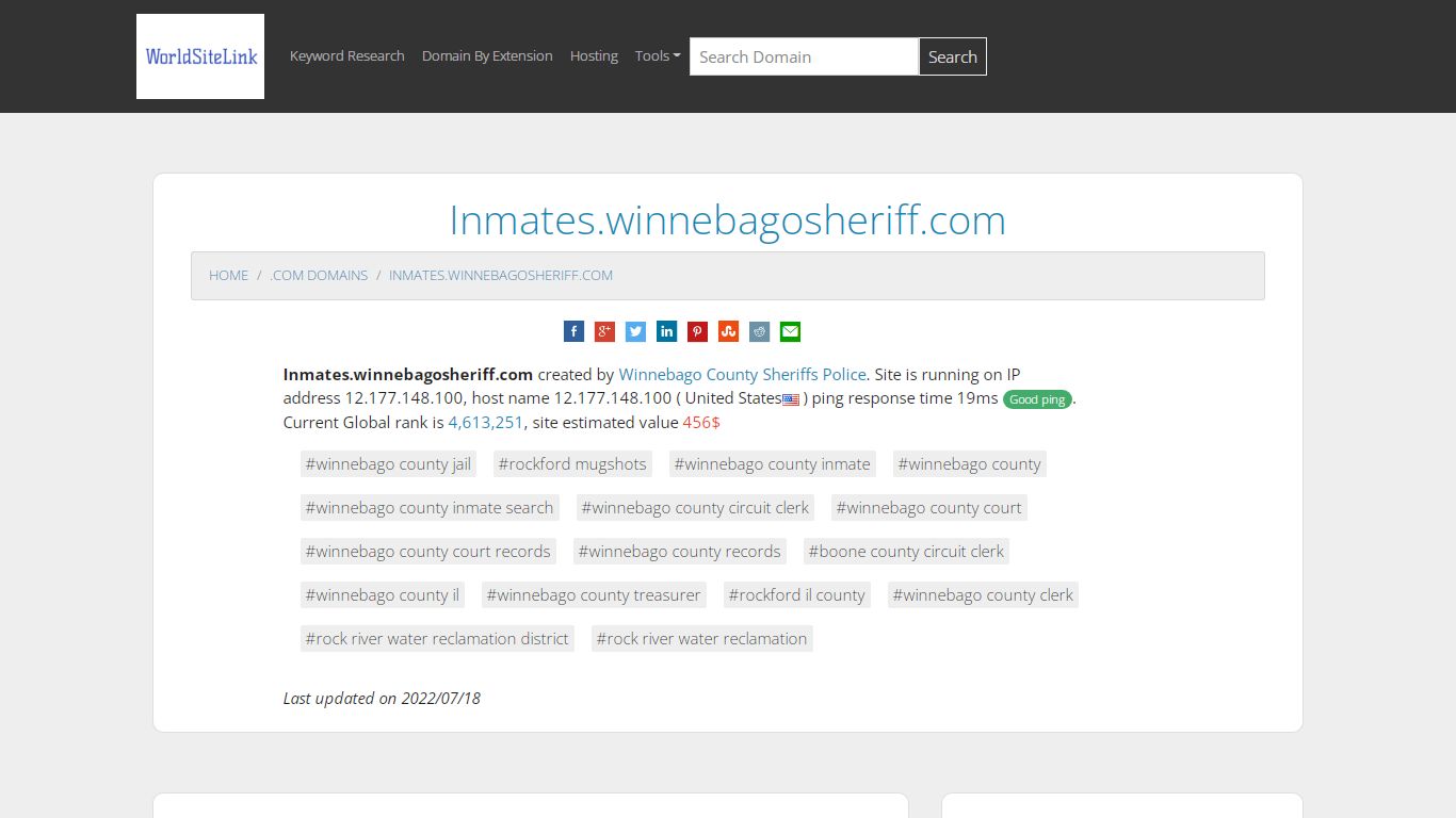 Inmates.winnebagosheriff.com Site