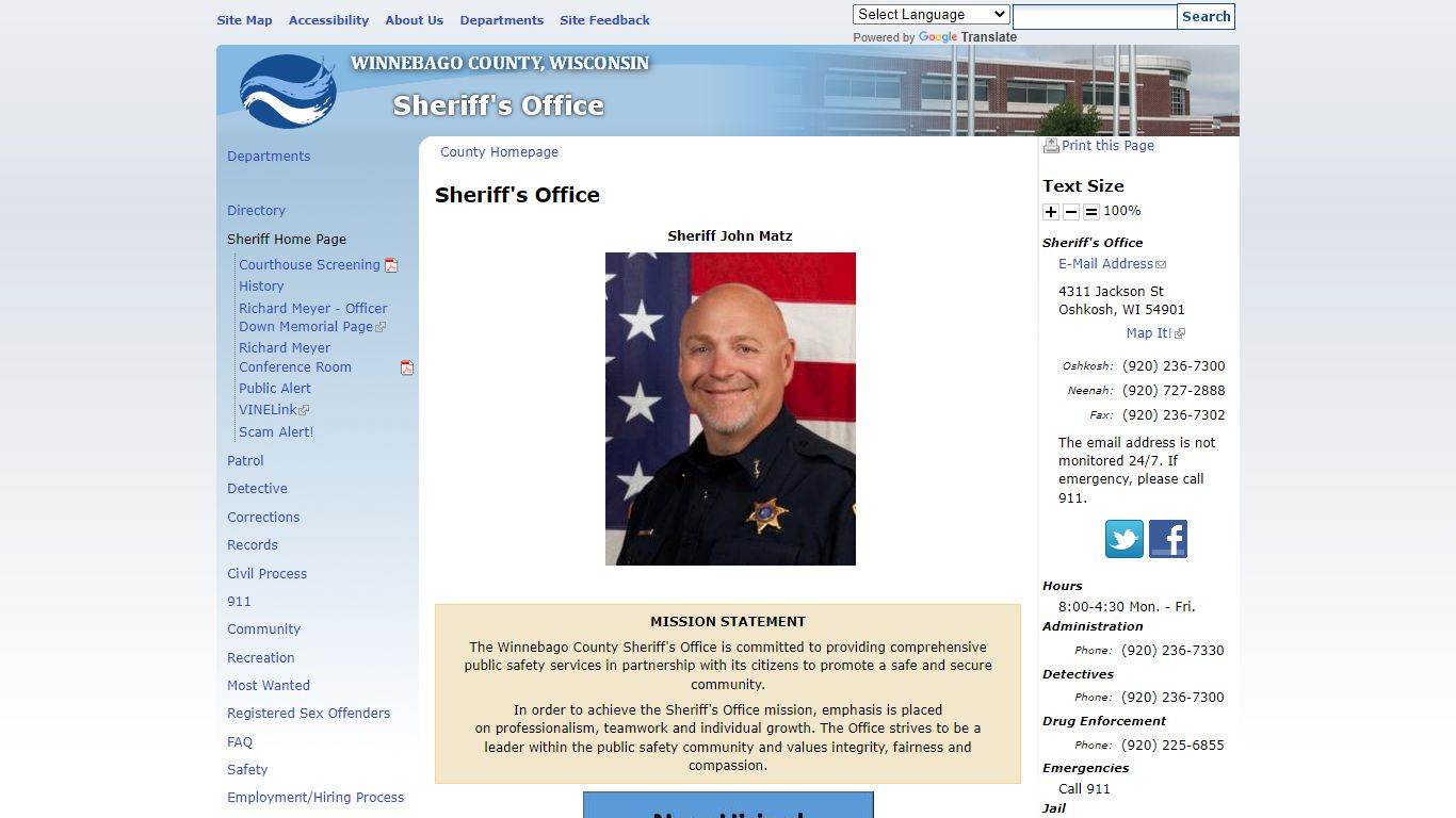 Sheriff's Office | Winnebago County